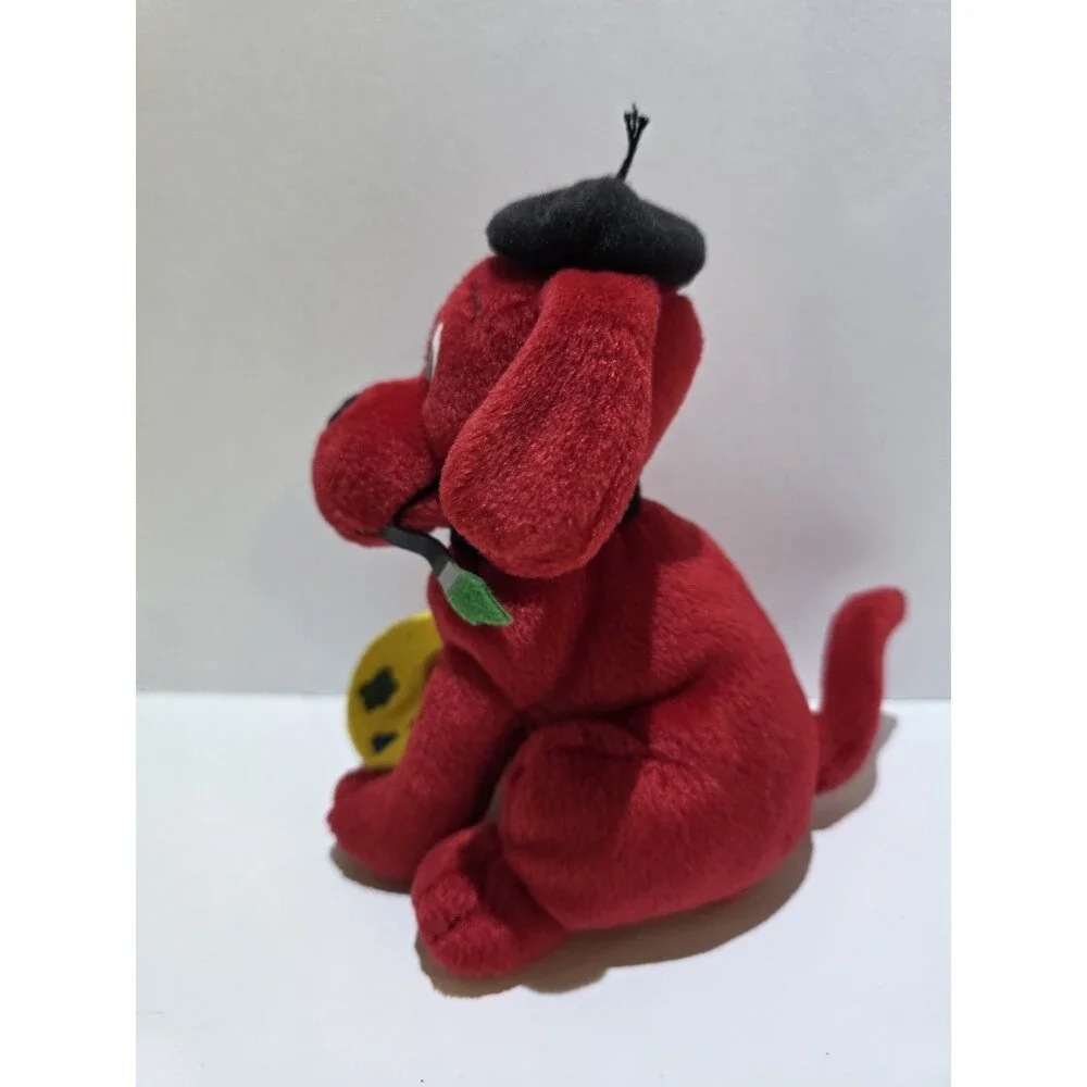 Clifford Beanie Plush Scholastic Big Red Dog Art Paint Puppy Beret 5.5” Stuffed